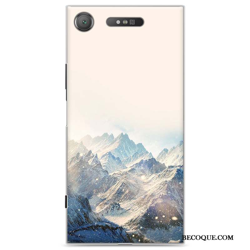 Sony Xperia Xz1 Bleu Difficile Coque De Téléphone Protection Dessin Animé Étui