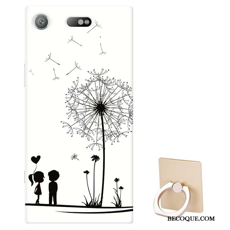 Sony Xperia Xz1 Compact Coque De Téléphone Fluide Doux Étui Fleurs Protection Tendance