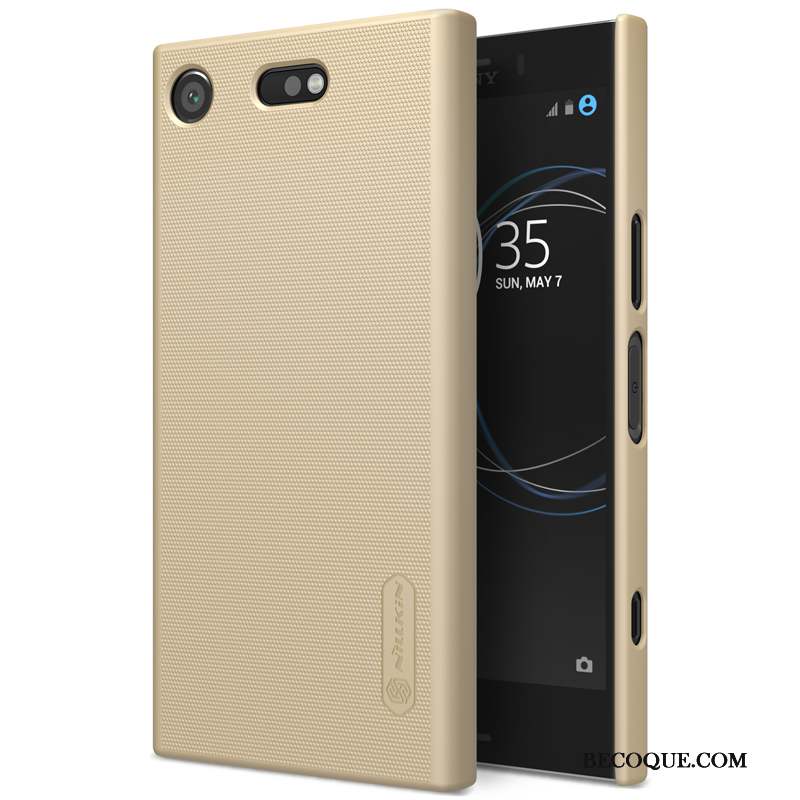 Sony Xperia Xz1 Compact Coque De Téléphone Étui Protection Incassable Or Délavé En Daim