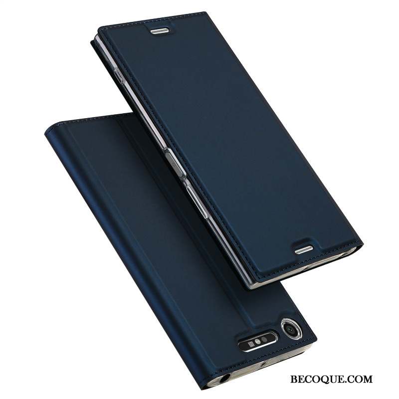Sony Xperia Xz1 Compact Coque Protection Support Housse Business Étui En Cuir Téléphone Portable