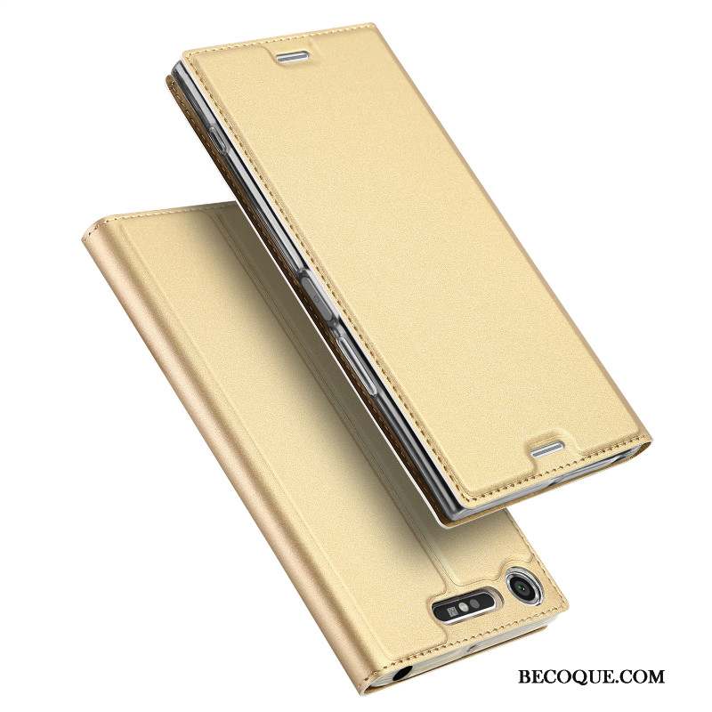 Sony Xperia Xz1 Compact Coque Protection Support Housse Business Étui En Cuir Téléphone Portable