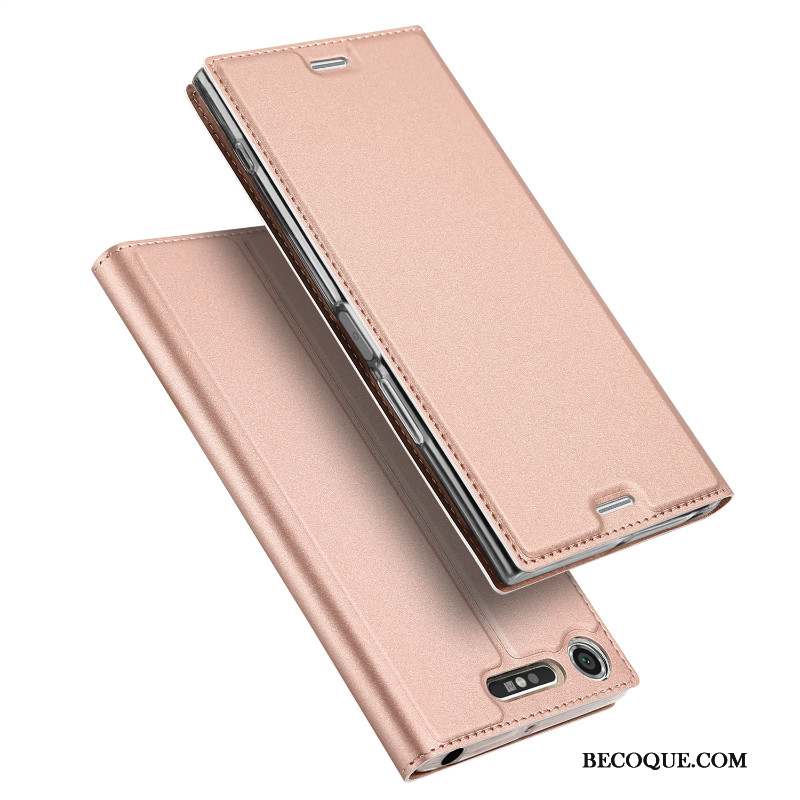 Sony Xperia Xz1 Compact Coque Protection Support Housse Business Étui En Cuir Téléphone Portable