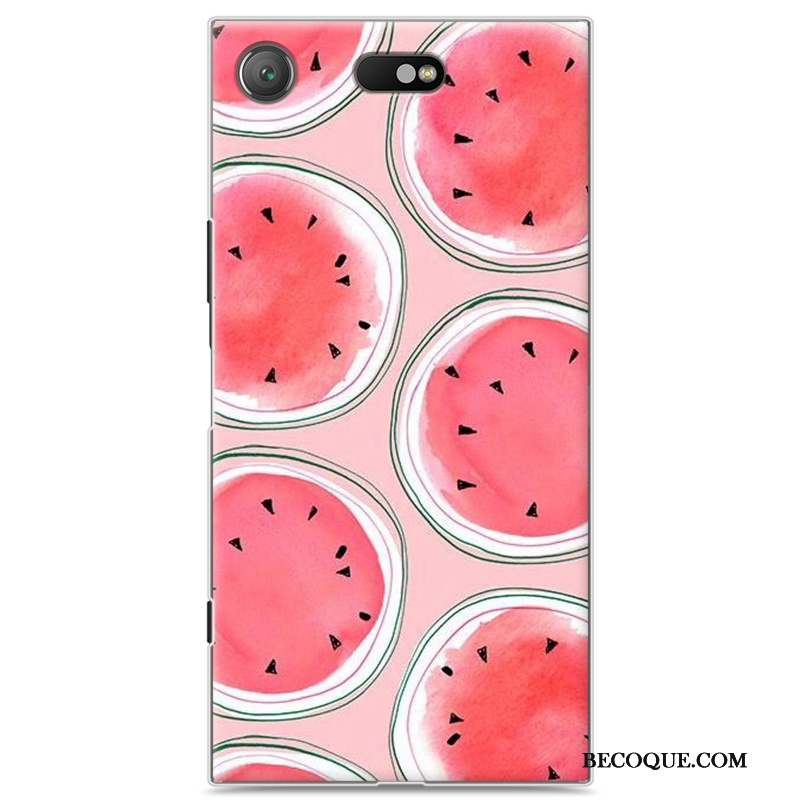 Sony Xperia Xz1 Compact Dessin Animé Coque De Téléphone Peinture Protection Bleu Difficile