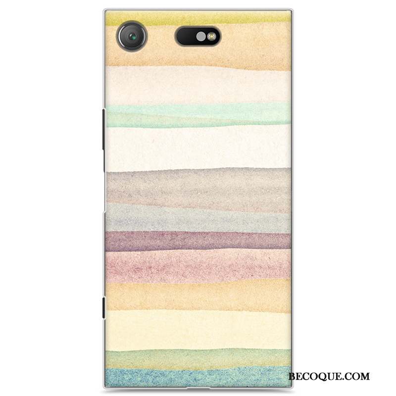 Sony Xperia Xz1 Compact Incassable Peinture Multicolore Créatif Étui Coque