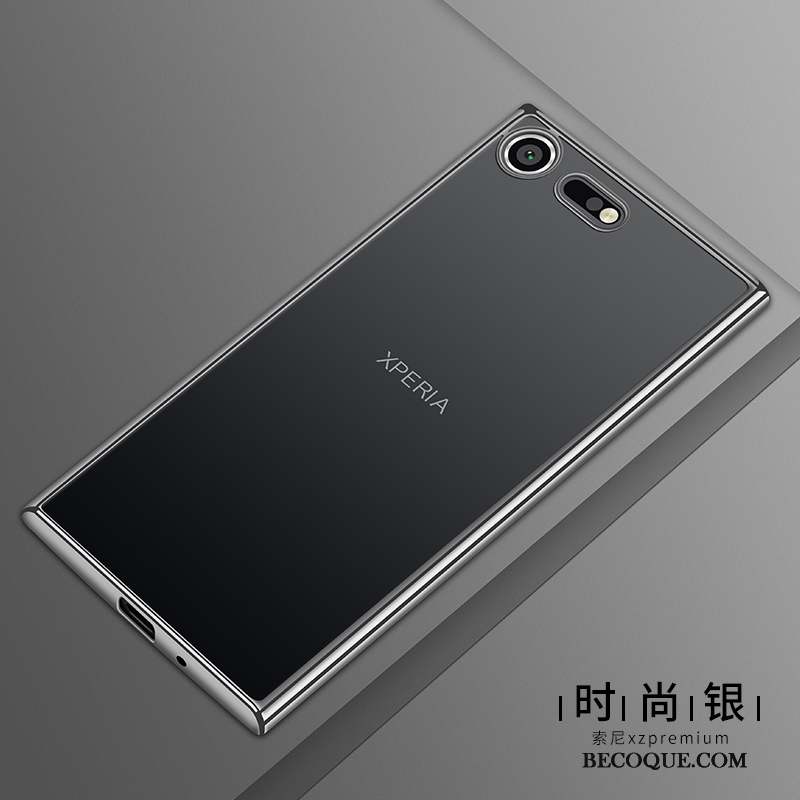 Sony Xperia Xz1 Compact Or Rose Transparent Silicone Fluide Doux Étui Coque