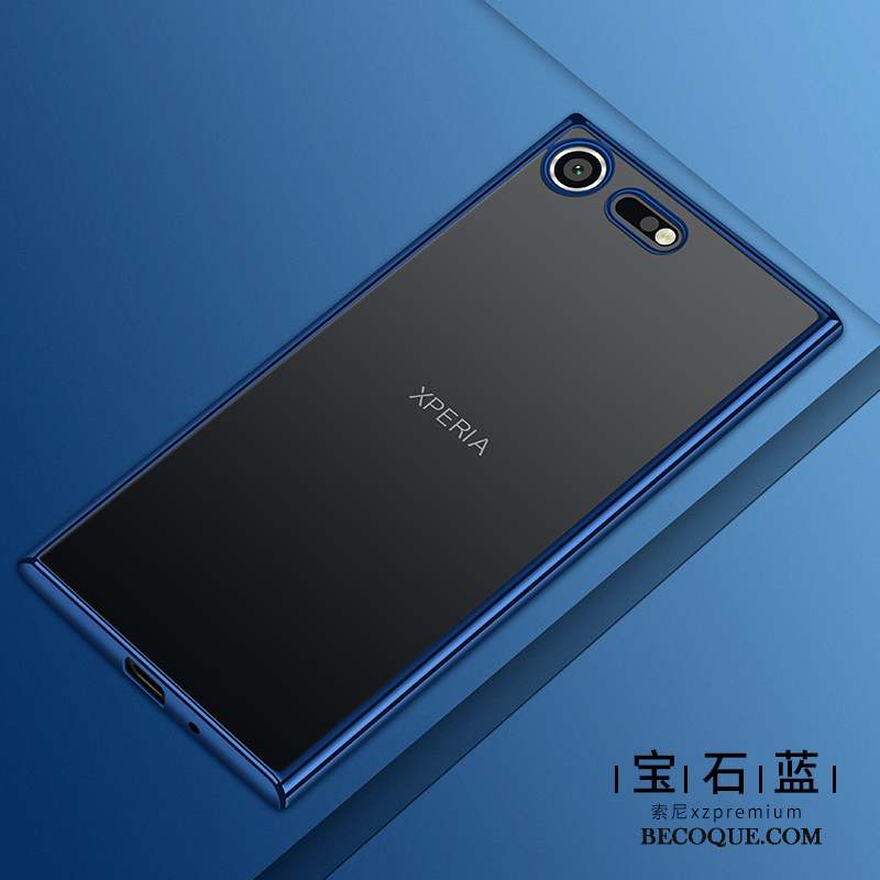 Sony Xperia Xz1 Compact Or Rose Transparent Silicone Fluide Doux Étui Coque
