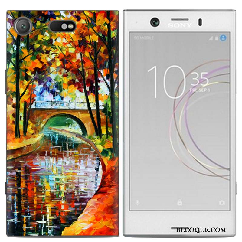 Sony Xperia Xz1 Compact Peinture Étui Multicolore Personnalité Coque De Téléphone Créatif