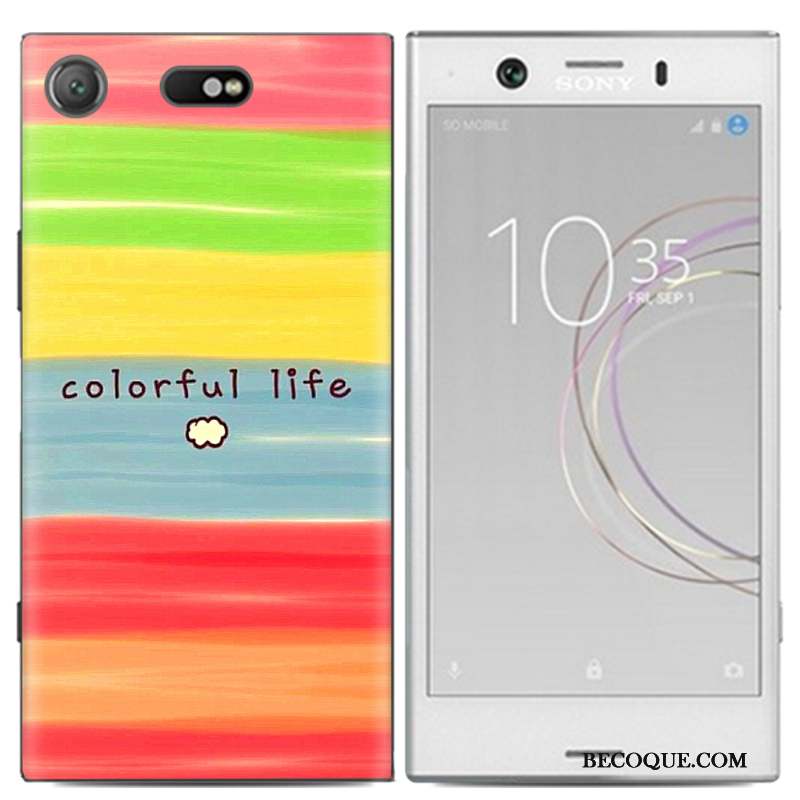 Sony Xperia Xz1 Compact Peinture Étui Multicolore Personnalité Coque De Téléphone Créatif