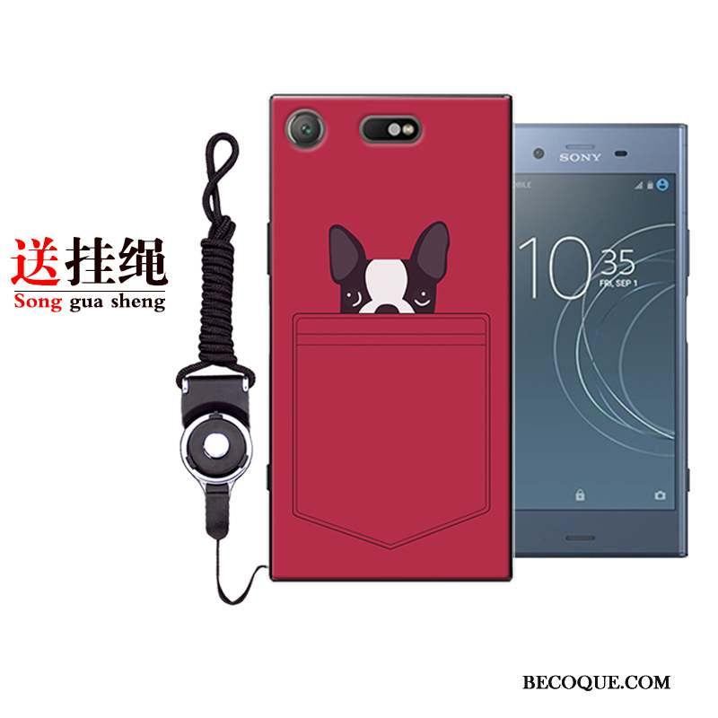 Sony Xperia Xz1 Compact Silicone Dessin Animé Rouge Coque De Téléphone Protection Tendance