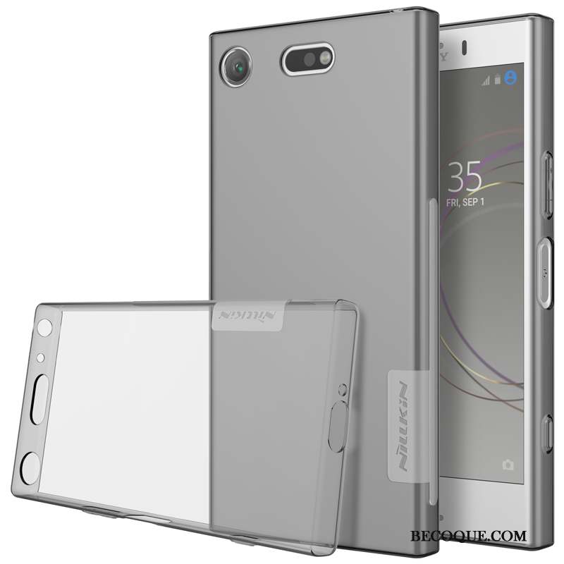 Sony Xperia Xz1 Compact Transparent Fluide Doux Coque De Téléphone Protection Étui Tout Compris