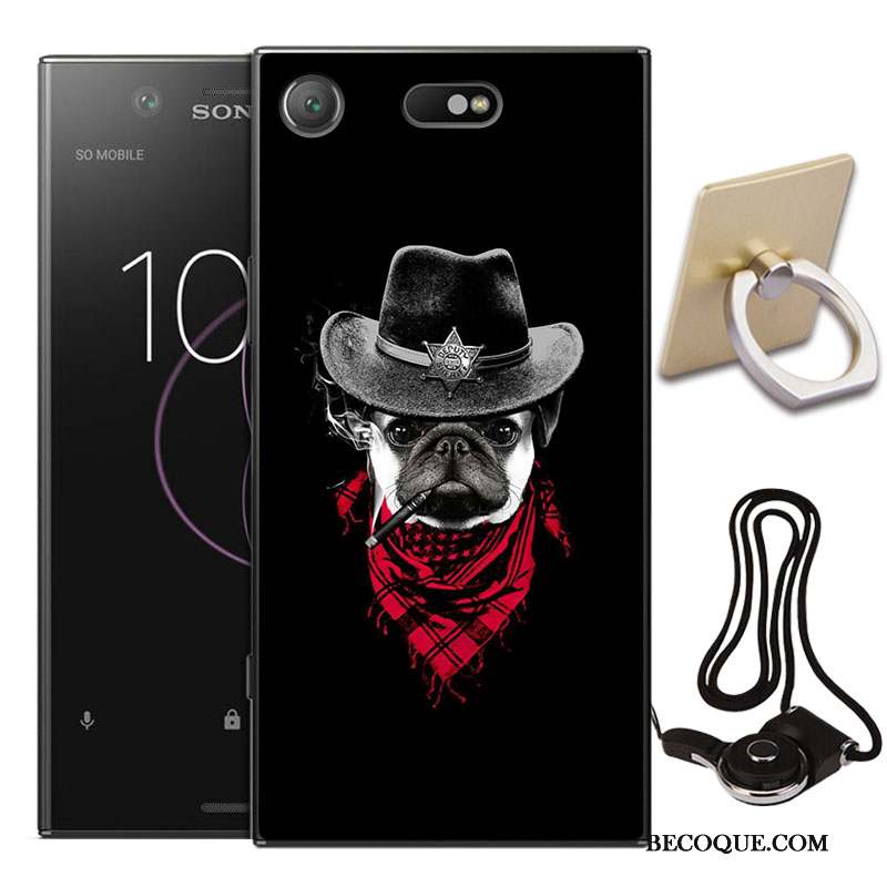 Sony Xperia Xz1 Compact Étui Incassable Protection Peinture Fluide Doux Coque De Téléphone