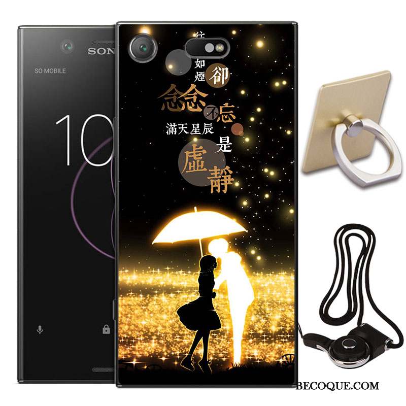 Sony Xperia Xz1 Compact Étui Incassable Protection Peinture Fluide Doux Coque De Téléphone