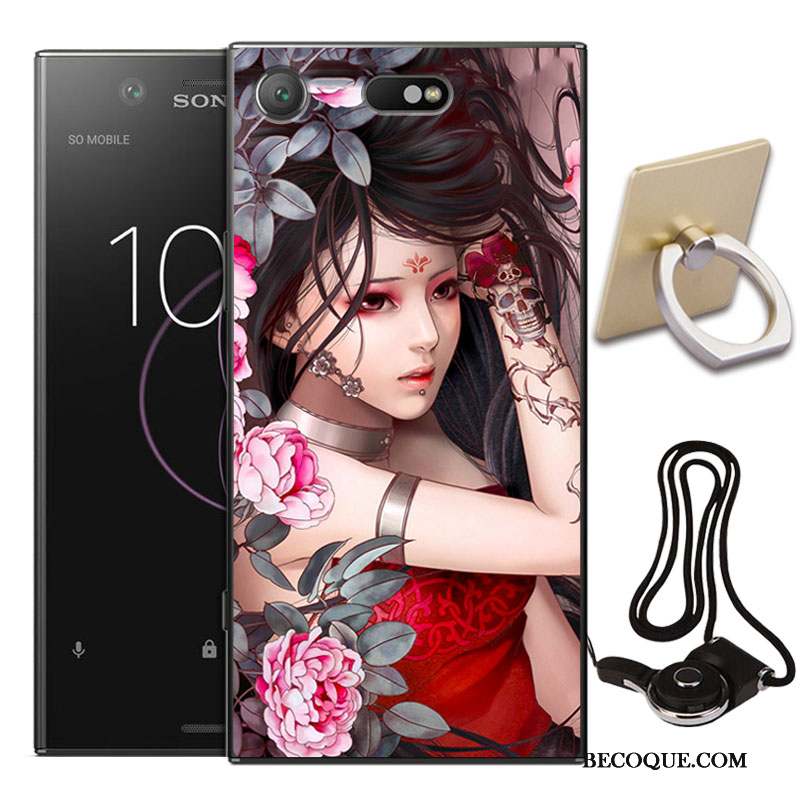 Sony Xperia Xz1 Compact Étui Incassable Protection Peinture Fluide Doux Coque De Téléphone