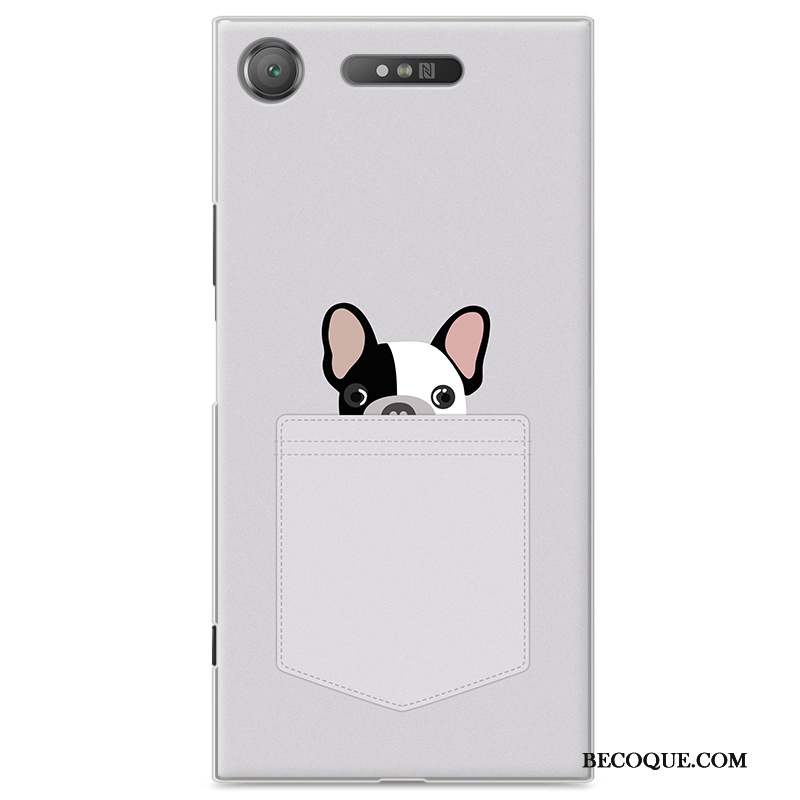 Sony Xperia Xz1 Coque De Téléphone Gris Dessin Animé Protection Étui Difficile