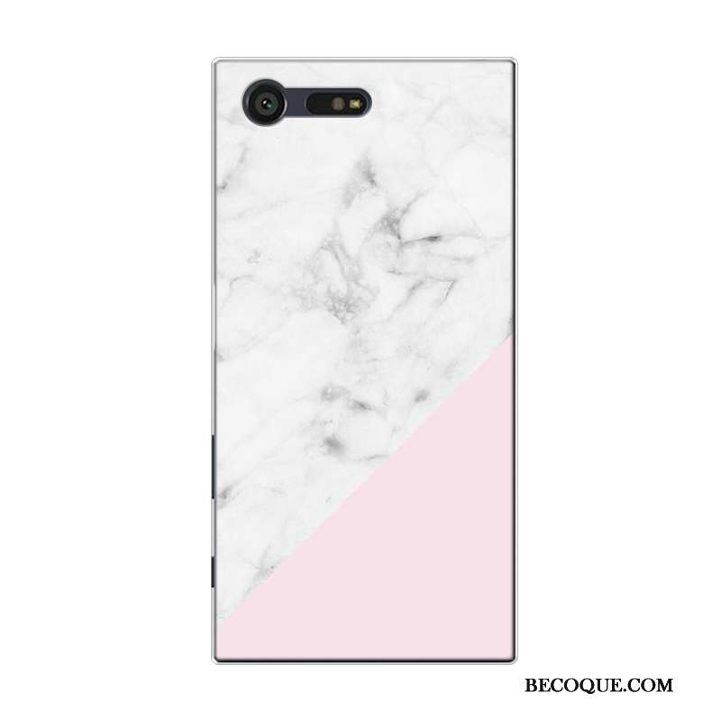 Sony Xperia Xz1 Coque Simple Fluide Doux Protection Rose Tout Compris Grand