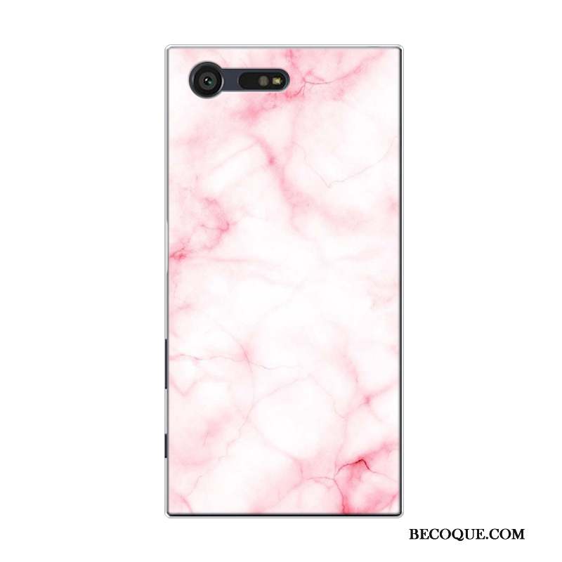 Sony Xperia Xz1 Coque Simple Fluide Doux Protection Rose Tout Compris Grand