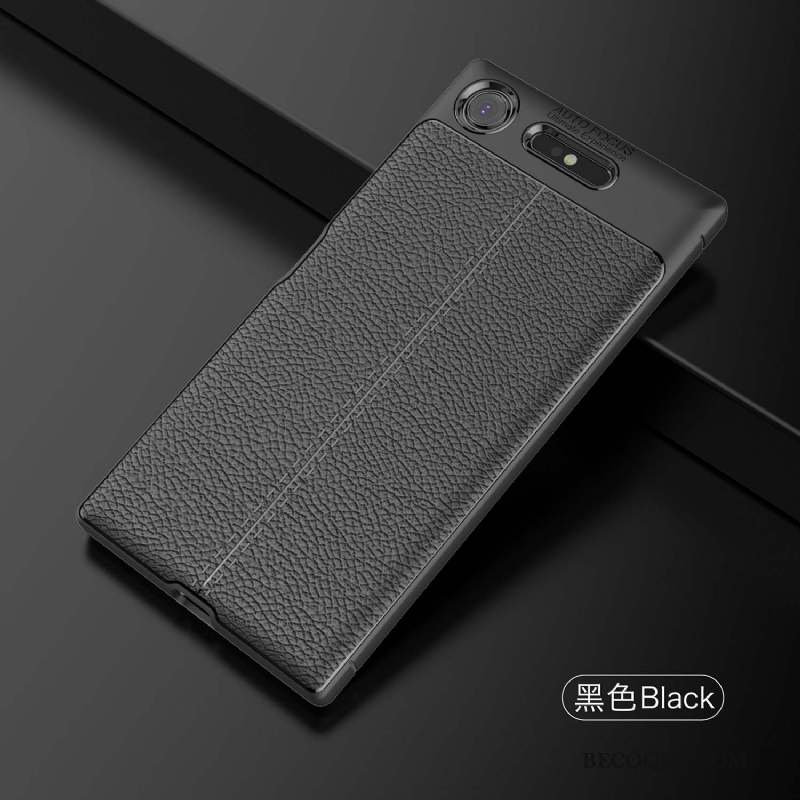 Sony Xperia Xz1 Coque Tendance Silicone Protection Cuir Personnalité Fluide Doux
