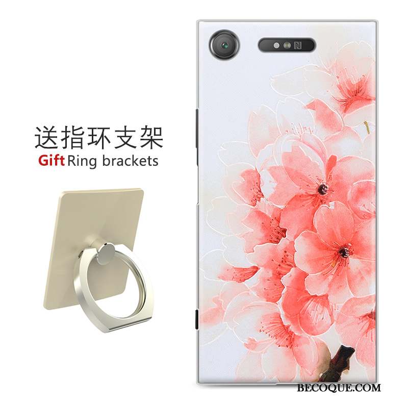 Sony Xperia Xz1 Peinture Étui Coque De Téléphone Noir Personnalité Créatif