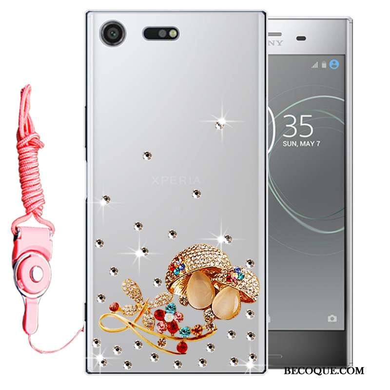 Sony Xperia Xz1 Protection Fluide Doux Coque De Téléphone Rose Silicone Téléphone Portable