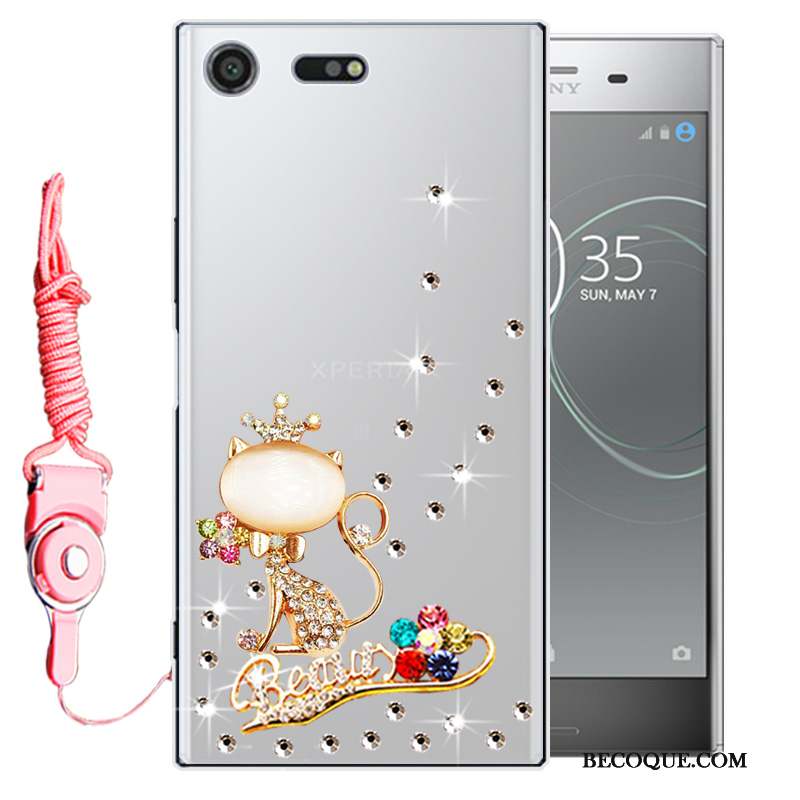 Sony Xperia Xz1 Protection Fluide Doux Coque De Téléphone Rose Silicone Téléphone Portable