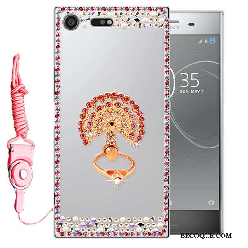 Sony Xperia Xz1 Protection Fluide Doux Coque De Téléphone Rose Silicone Téléphone Portable