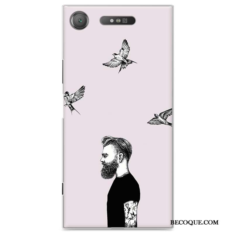 Sony Xperia Xz1 Rose Amoureux Étui Coque De Téléphone Difficile Protection