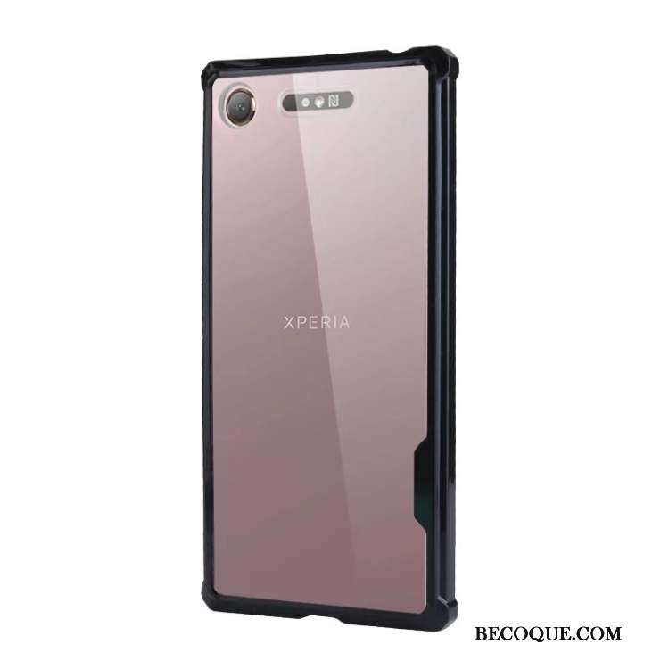 Sony Xperia Xz1 Transparent Difficile Téléphone Portable Coque De Téléphone Bleu Tout Compris