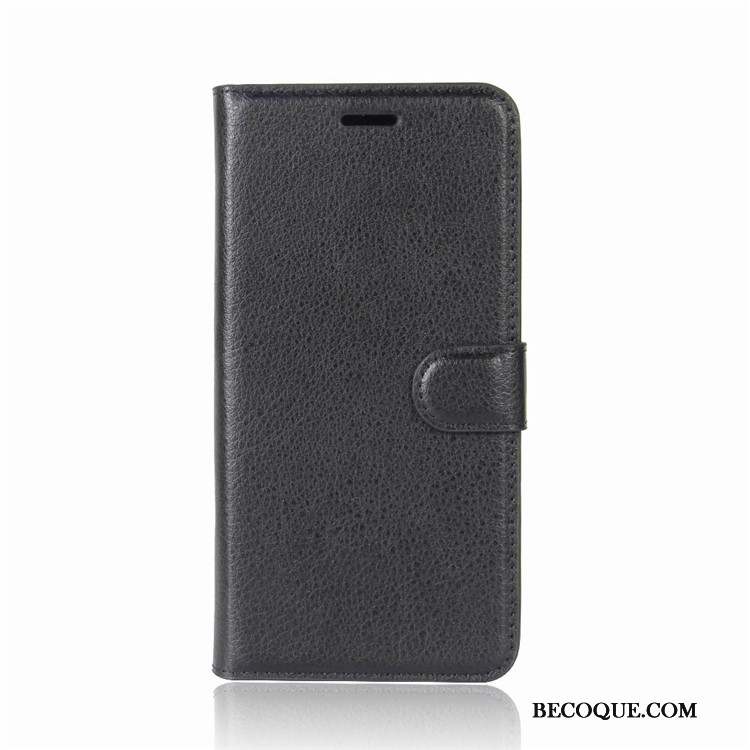 Sony Xperia Xz1 Étui Noir Protection Étui En Cuir Coque De Téléphone Portefeuille