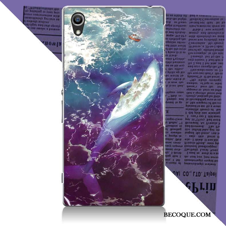 Sony Xperia Z2 Incassable Délavé En Daim Difficile Protection Violet Coque