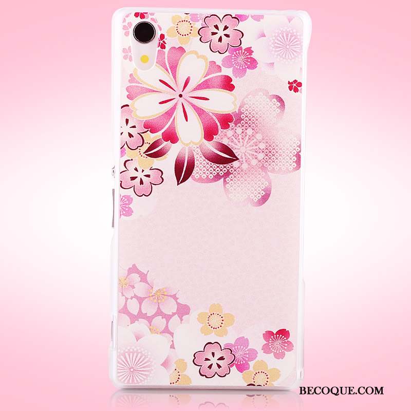 Sony Xperia Z2 Peinture Téléphone Portable Blanc Dessin Animé Coque Étui