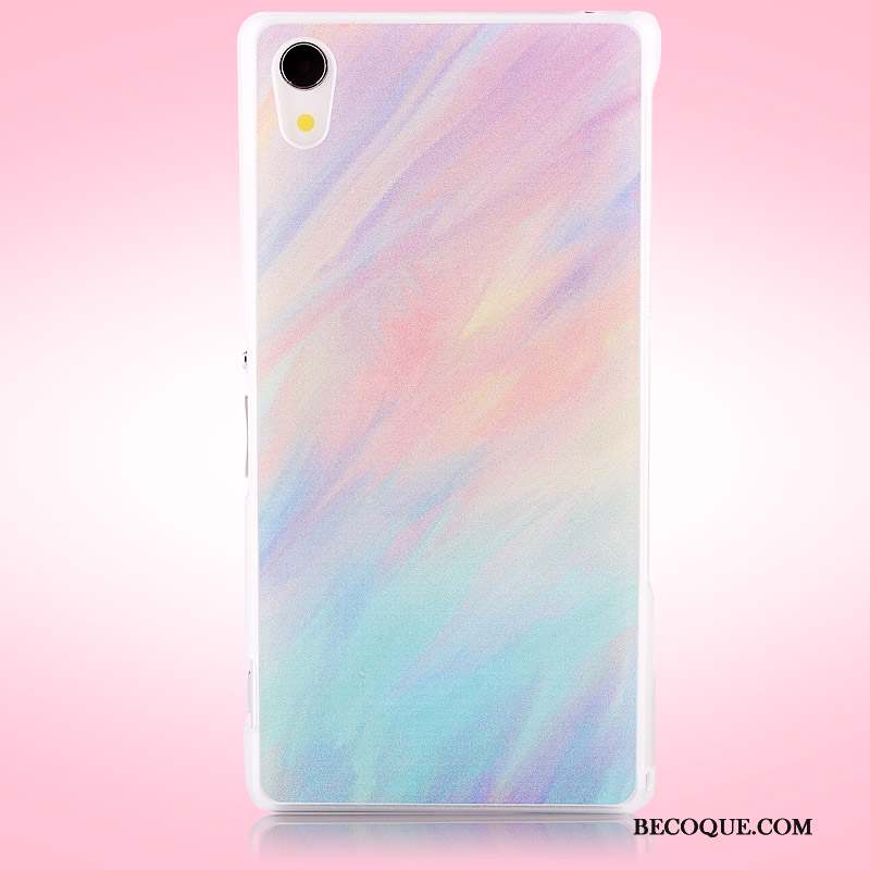 Sony Xperia Z2 Peinture Téléphone Portable Blanc Dessin Animé Coque Étui