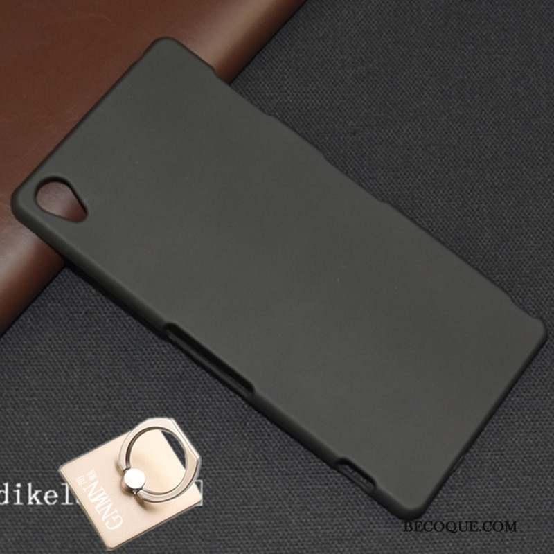 Sony Xperia Z3+ Délavé En Daim Coque De Téléphone Difficile Protection Étui Noir