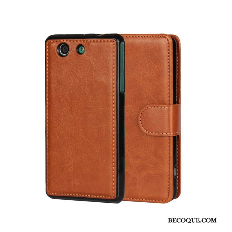 Sony Xperia Z3 Protection Étui Rouge Étui En Cuir Coque Téléphone Portable