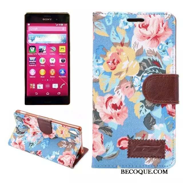 Sony Xperia Z3+ Rose Protection Étui Téléphone Portable Coque De Téléphone Étui En Cuir