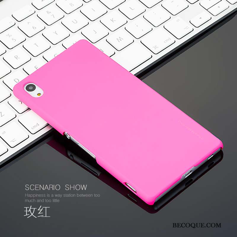 Sony Xperia Z3+ Simple Difficile Étui Orange Coque Fluide