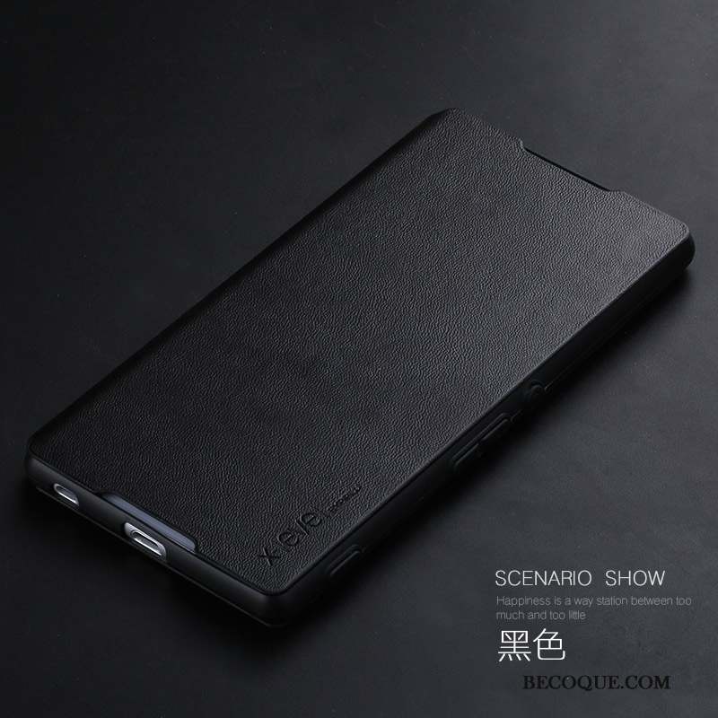 Sony Xperia Z3+ Étui En Cuir Très Mince Téléphone Portable Coque De Téléphone Simple Clamshell