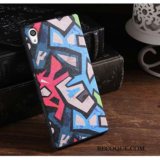 Sony Xperia Z5 Bleu Dessin Animé Coque Tendance Fluide Doux Protection