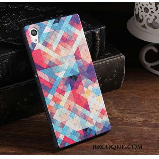 Sony Xperia Z5 Bleu Dessin Animé Coque Tendance Fluide Doux Protection