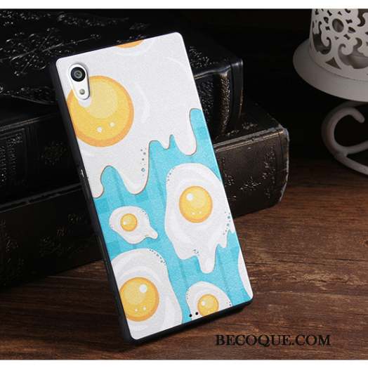 Sony Xperia Z5 Bleu Dessin Animé Coque Tendance Fluide Doux Protection