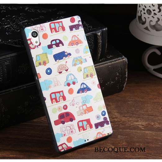 Sony Xperia Z5 Bleu Dessin Animé Coque Tendance Fluide Doux Protection