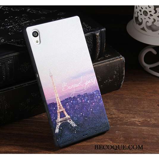 Sony Xperia Z5 Bleu Dessin Animé Coque Tendance Fluide Doux Protection