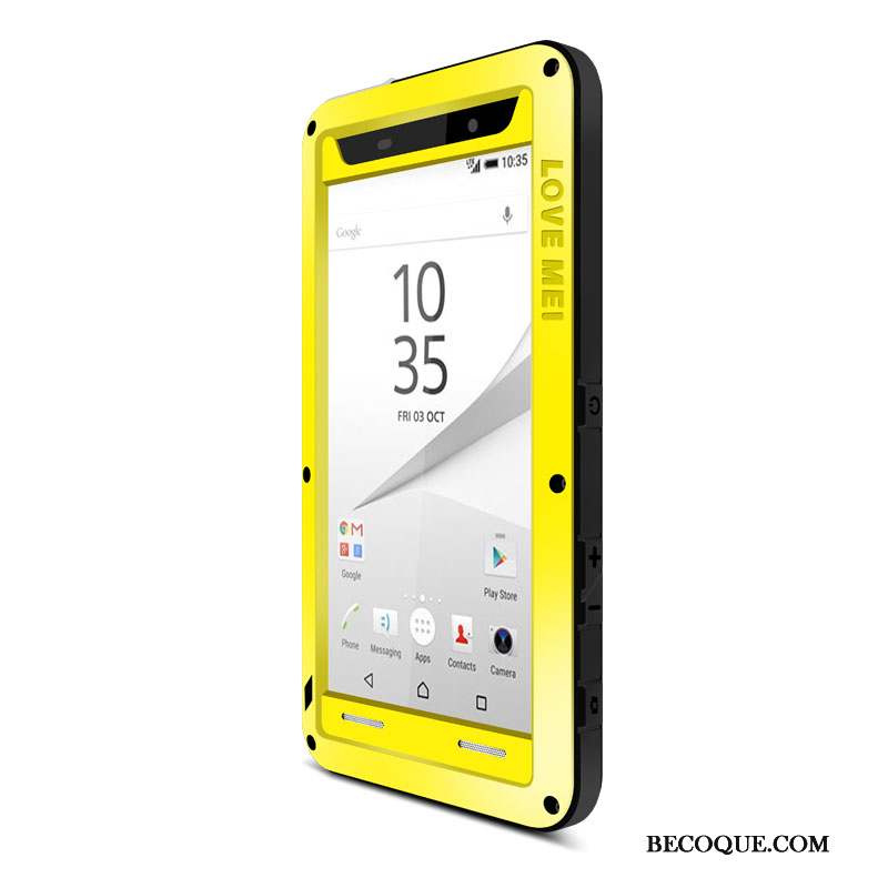 Sony Xperia Z5 Compact Border Protection Incassable Trois Défenses Coque De Téléphone Argent