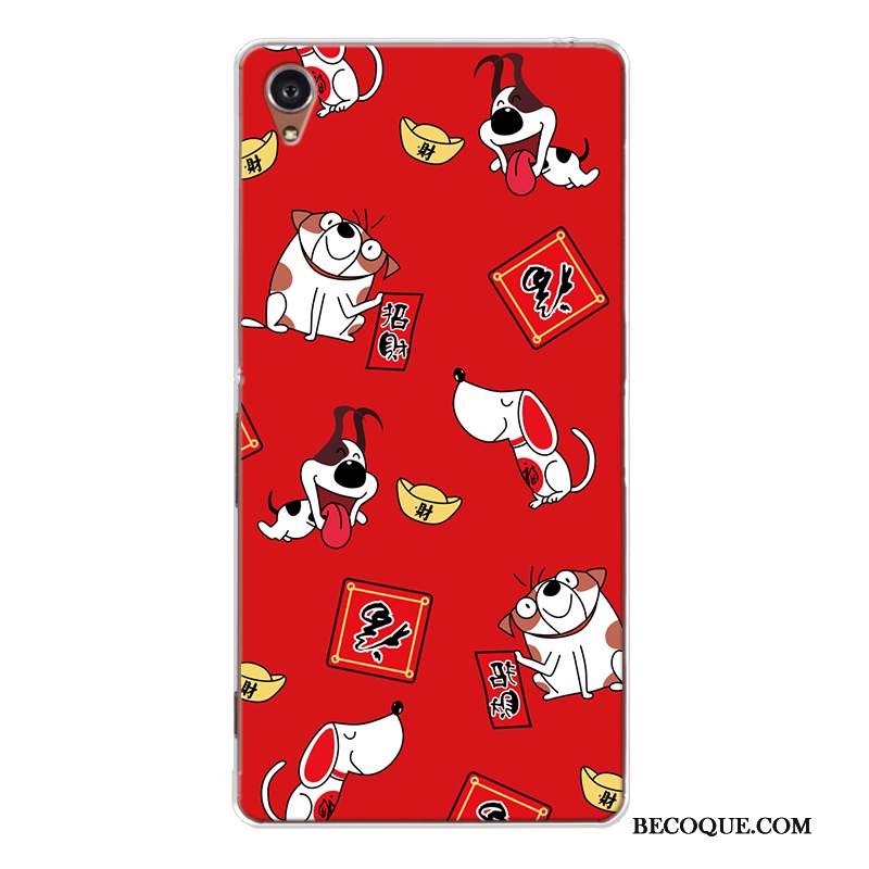 Sony Xperia Z5 Coque De Fête Silicone Rouge Chiens Tout Compris Fluide Doux