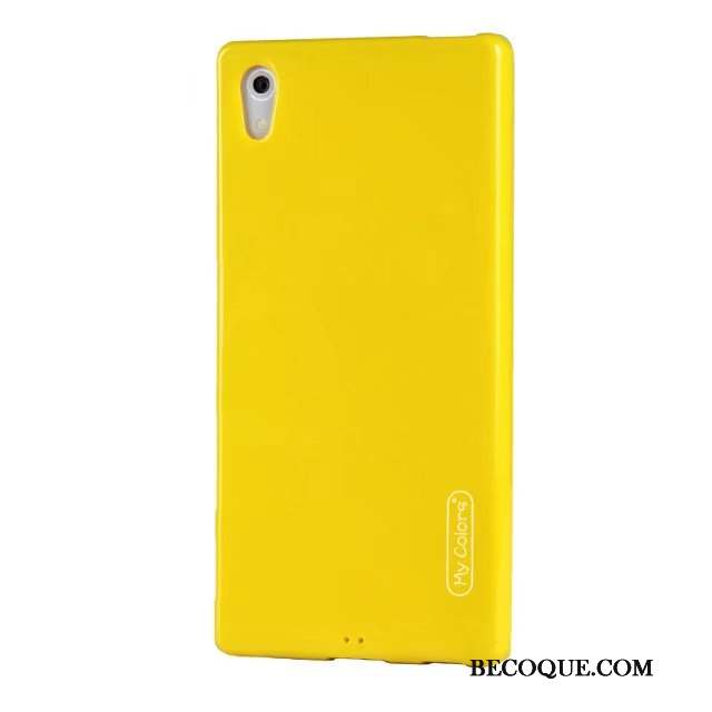 Sony Xperia Z5 Jaune Délavé En Daim Coque De Téléphone Rose Incassable Étui