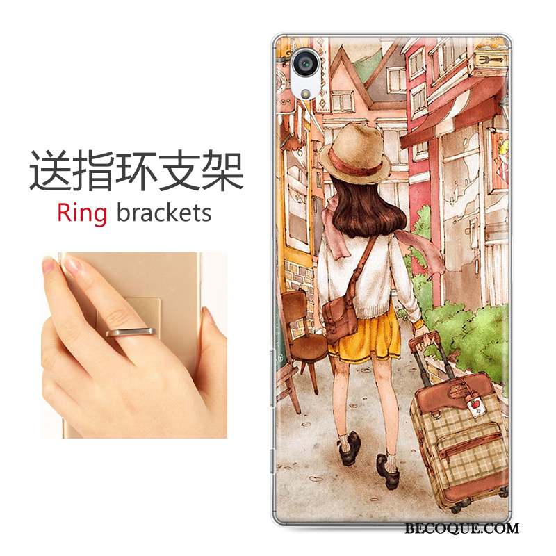 Sony Xperia Z5 Peinture Coque De Téléphone Étui Gris Protection Dessin Animé