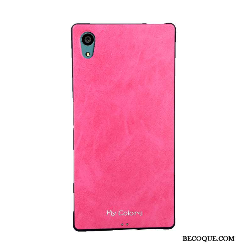 Sony Xperia Z5 Similicuir Fluide Doux Étui Business Coque De Téléphone Or Rose