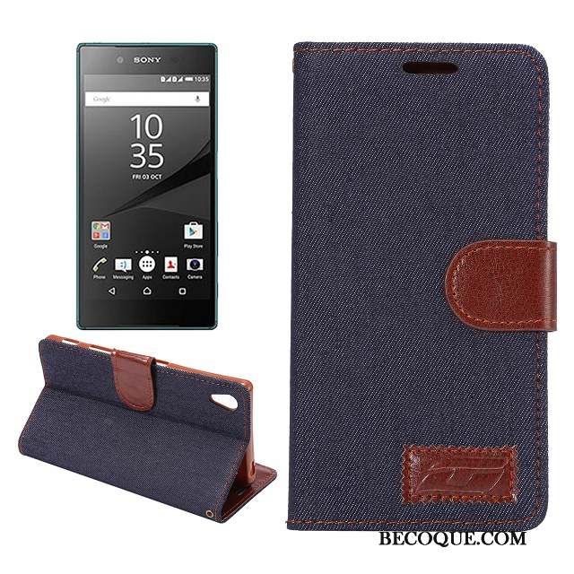 Sony Xperia Z5 Tissu Téléphone Portable Fluide Doux Étui En Cuir Coque De Téléphone Modèle Fleurie