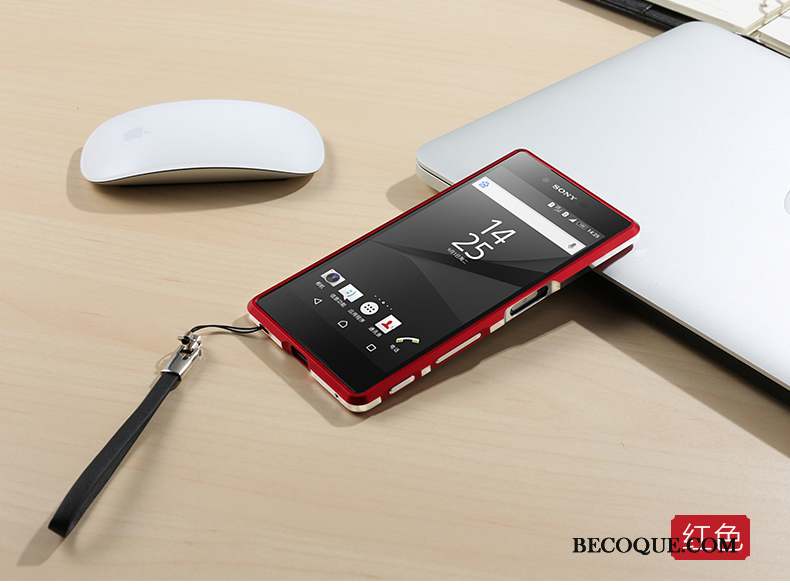 Sony Xperia Z5 Vert Border Étui Téléphone Portable Coque Métal