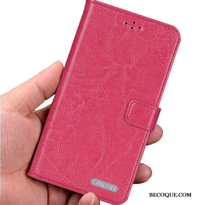Sony Xperia Z5 Étui En Cuir Clamshell Cuir Véritable Téléphone Portable Protection Coque De Téléphone
