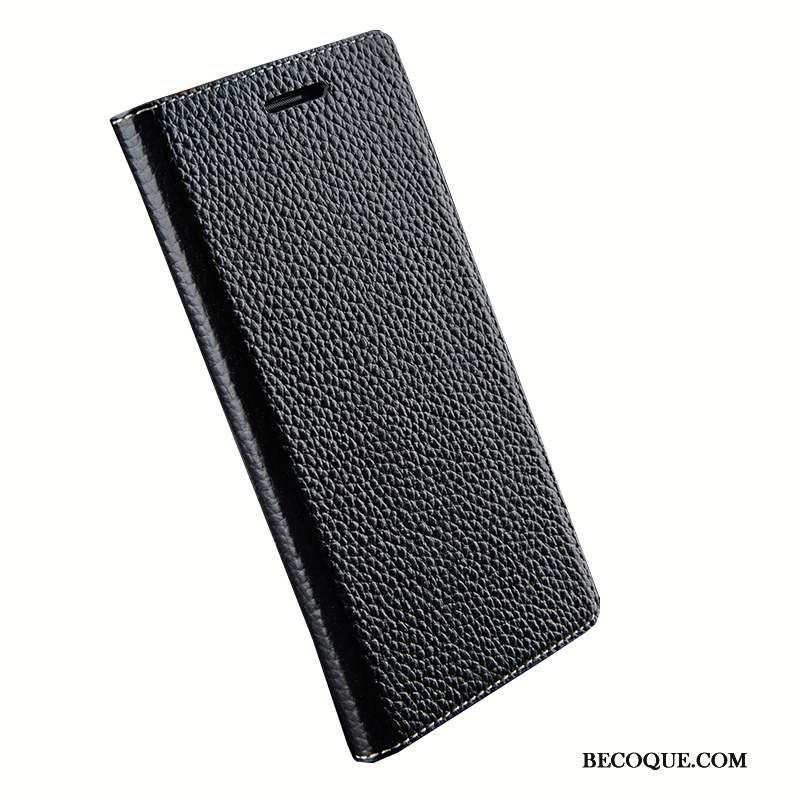 Sony Xperia Z5 Étui En Cuir Clamshell Cuir Véritable Téléphone Portable Protection Coque De Téléphone